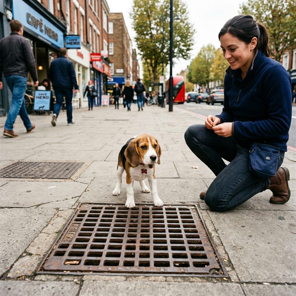 Why Your Puppy Panics on Metal Grates (And the 3-Step Trick to Fix It!)
