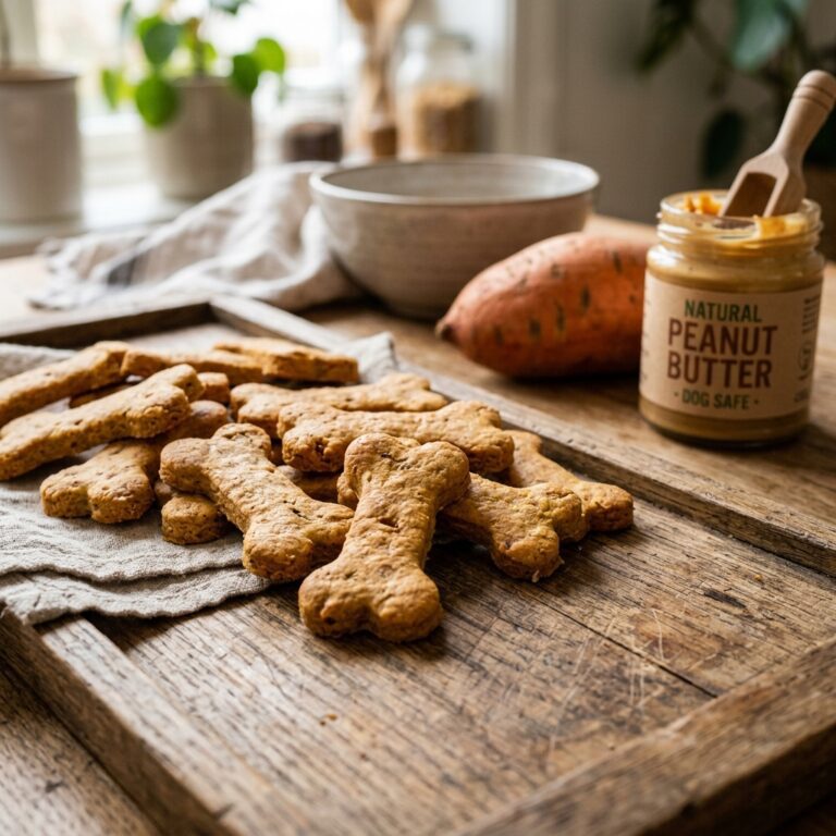 Your Pup Will Beg For More of These Grain-Free Sweet Potato and Peanut Butter Biscuits!