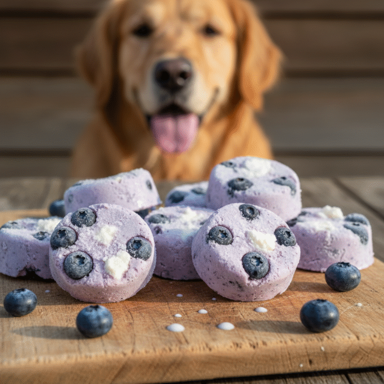 3-Ingredient Frozen Blueberry Goat Milk Pucks (Gut Health)