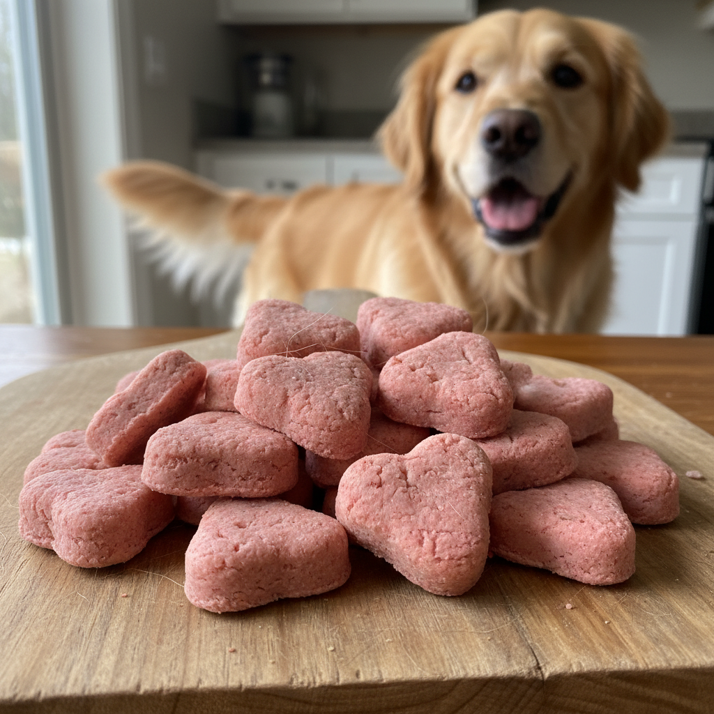 Adorably Pink (And Healthy!) Beetroot Hearts To Show Your Pup Some Love