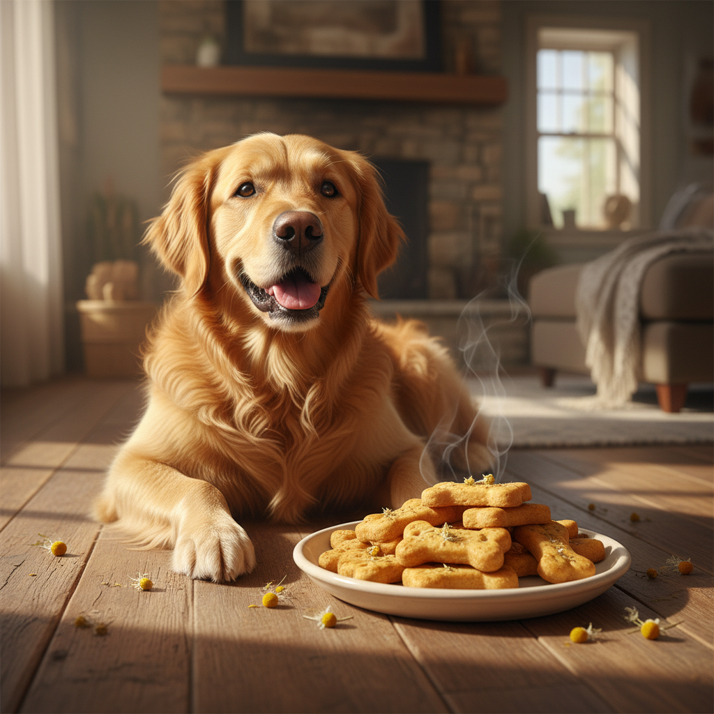 Anxious Pup? These Calming Chamomile Biscuits Work Like Magic