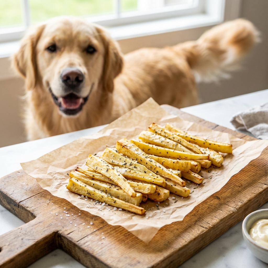 Better Than Potatoes: Sweet Baked Parsnip Fries for Dogs