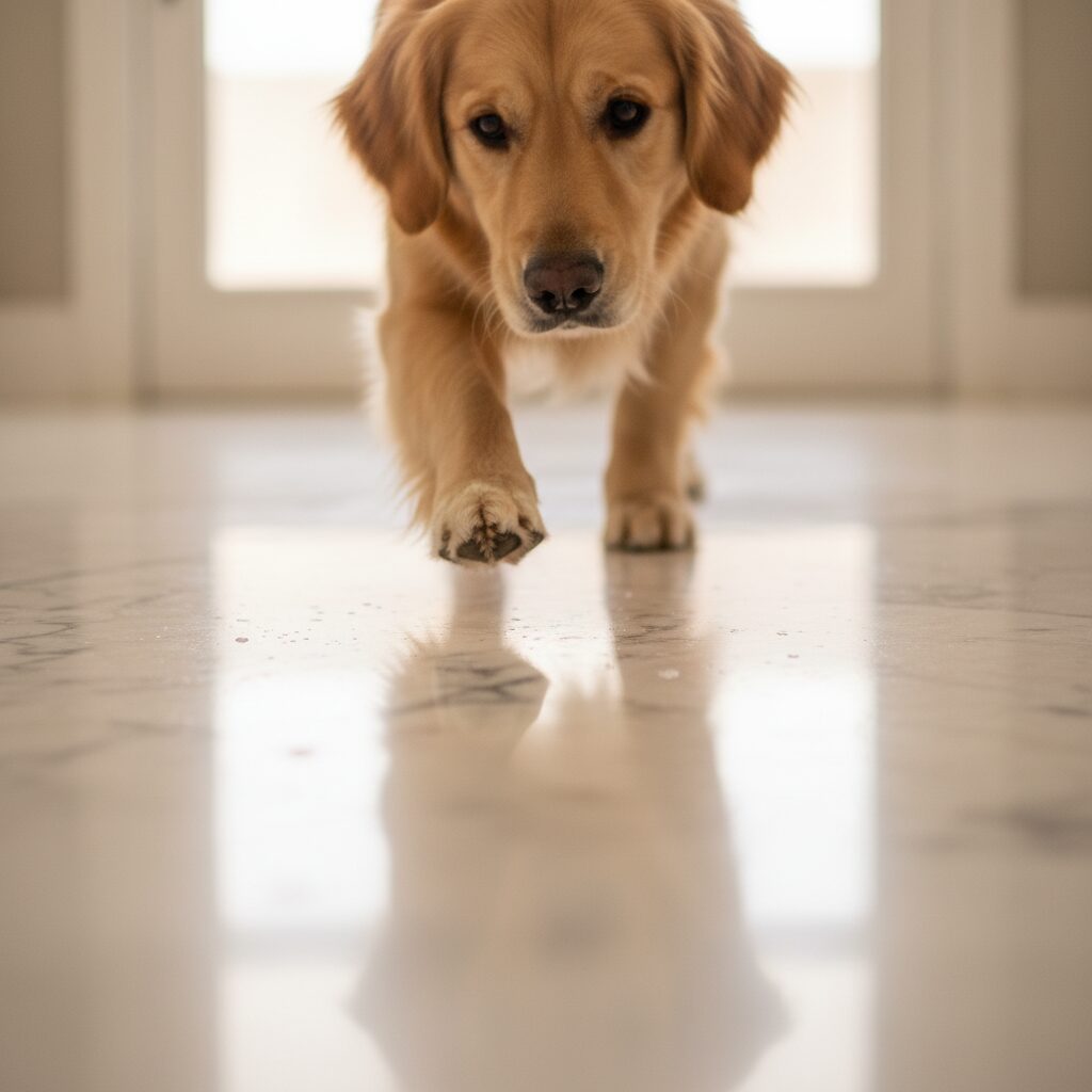 Why Dogs Fear Shiny Floors and Metal Grates