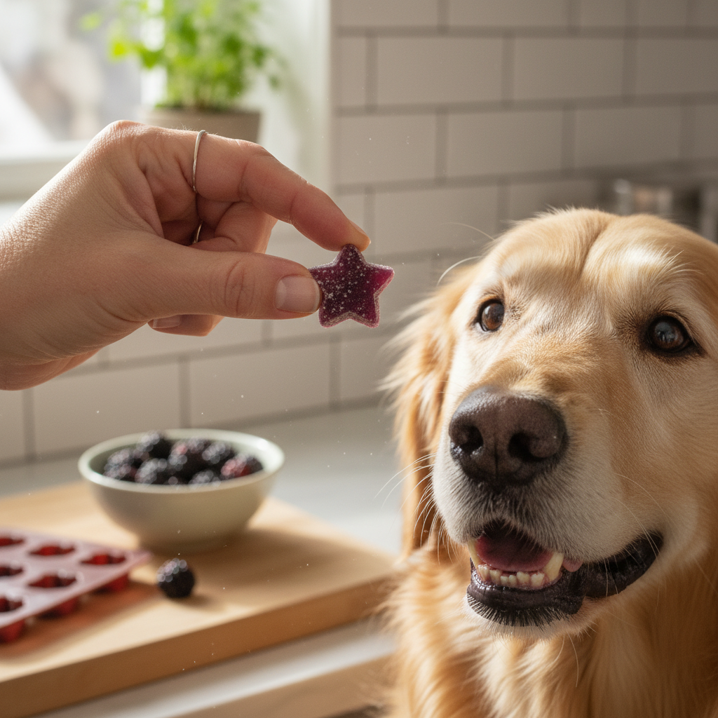 Brain-Boosting Blackberry Gummies for Senior Dog Health
