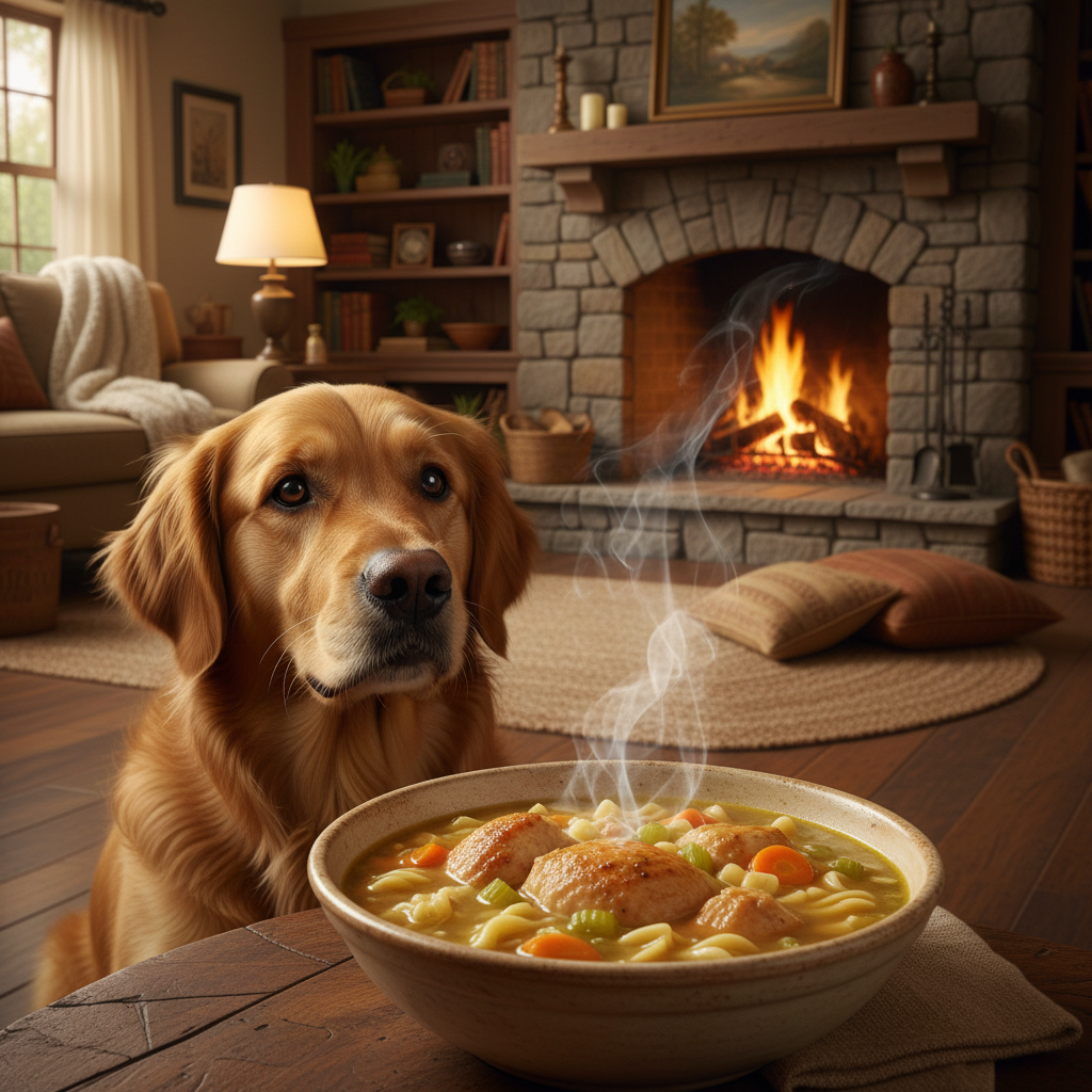 Comfort Food: Dog Safe Chicken Noodle Soup For Cold Days