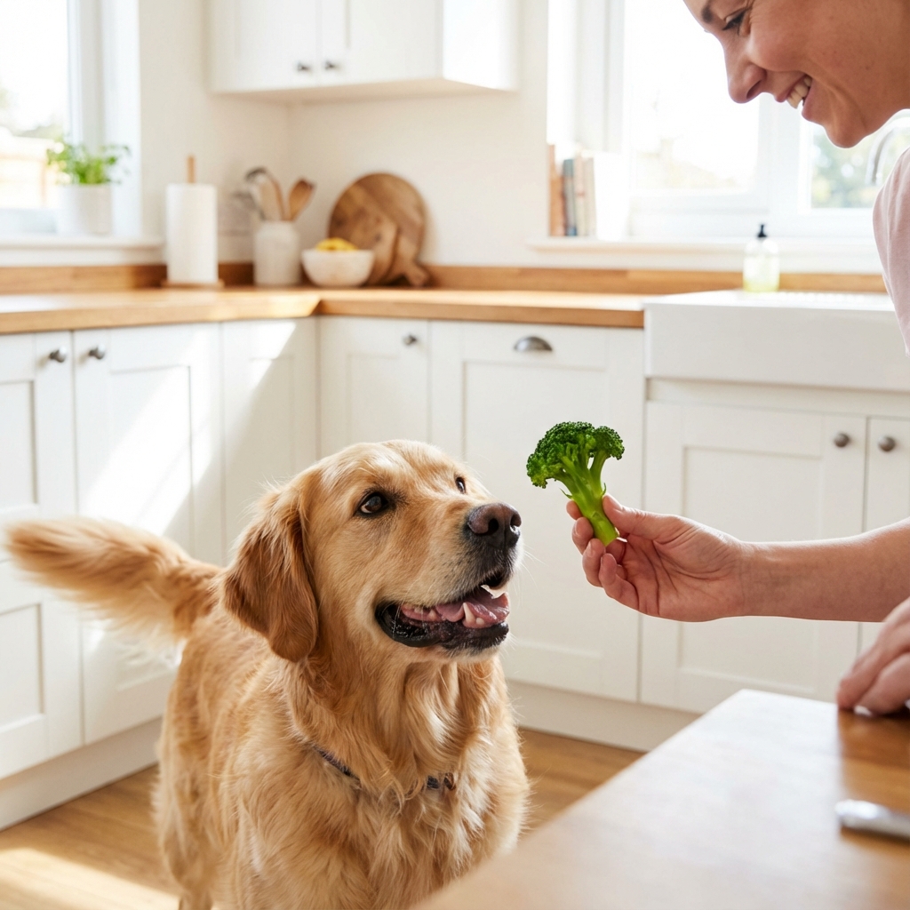Don't Trash Them! Steamed Broccoli Stalks for Dog Fiber