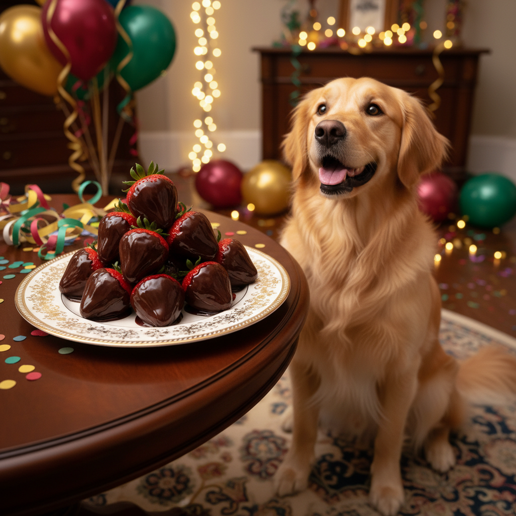 Fancy Dog Treats: Carob Dipped Strawberries For Special Occasions