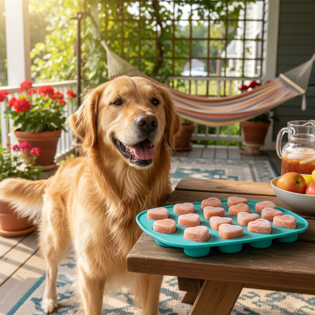 Hydrating Frozen Peach Bites: The Tasty Way To Cool Down A Panting Dog