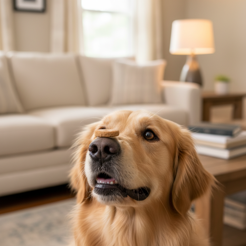 Master the 'Leave It': How to Teach Your Dog to Balance Treats on Their Nose