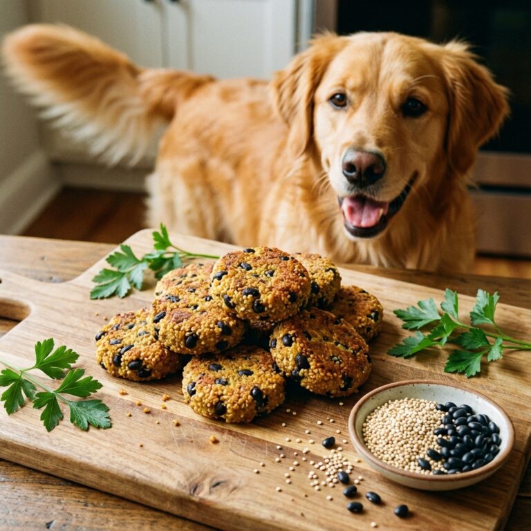 Meatless Monday: Quinoa and Black Bean Veggie Burgers for Pups