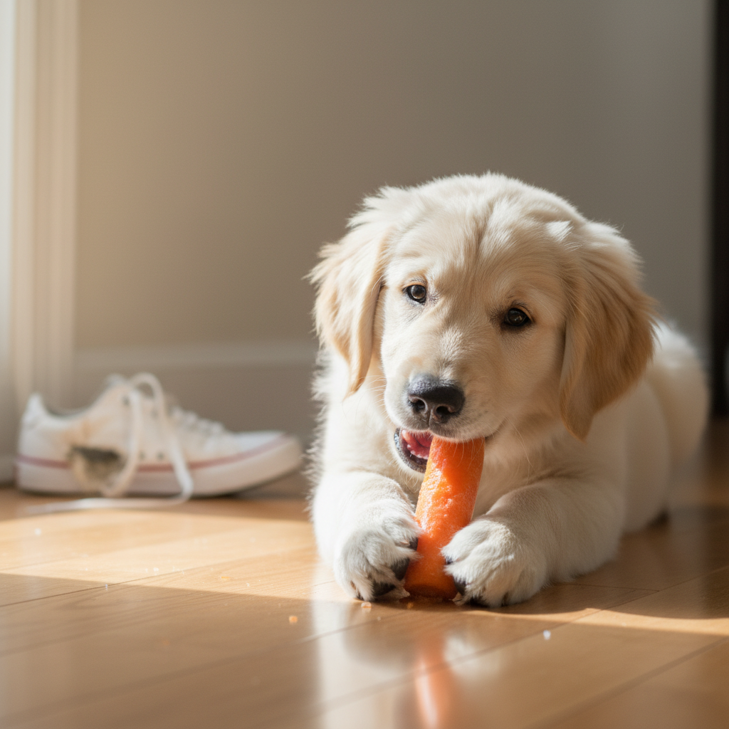 Save Your Shoes! The Frozen Carrot Hack That Soothes Puppy Teething Pain