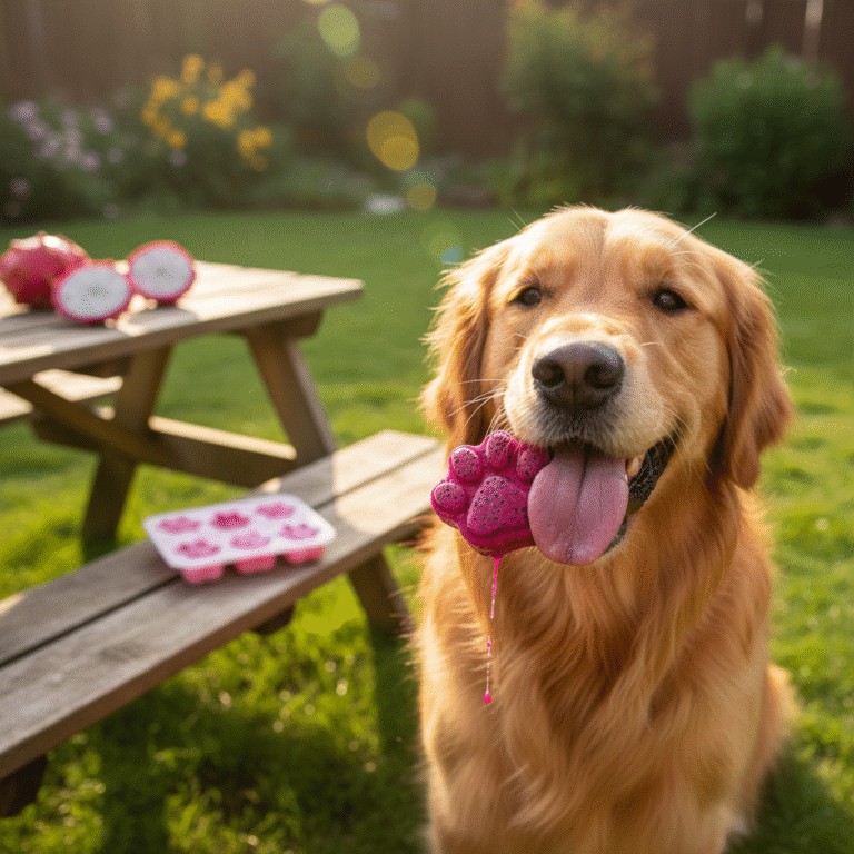 Stunning Pink Dragon Fruit Pupsicles for Summer Hydration