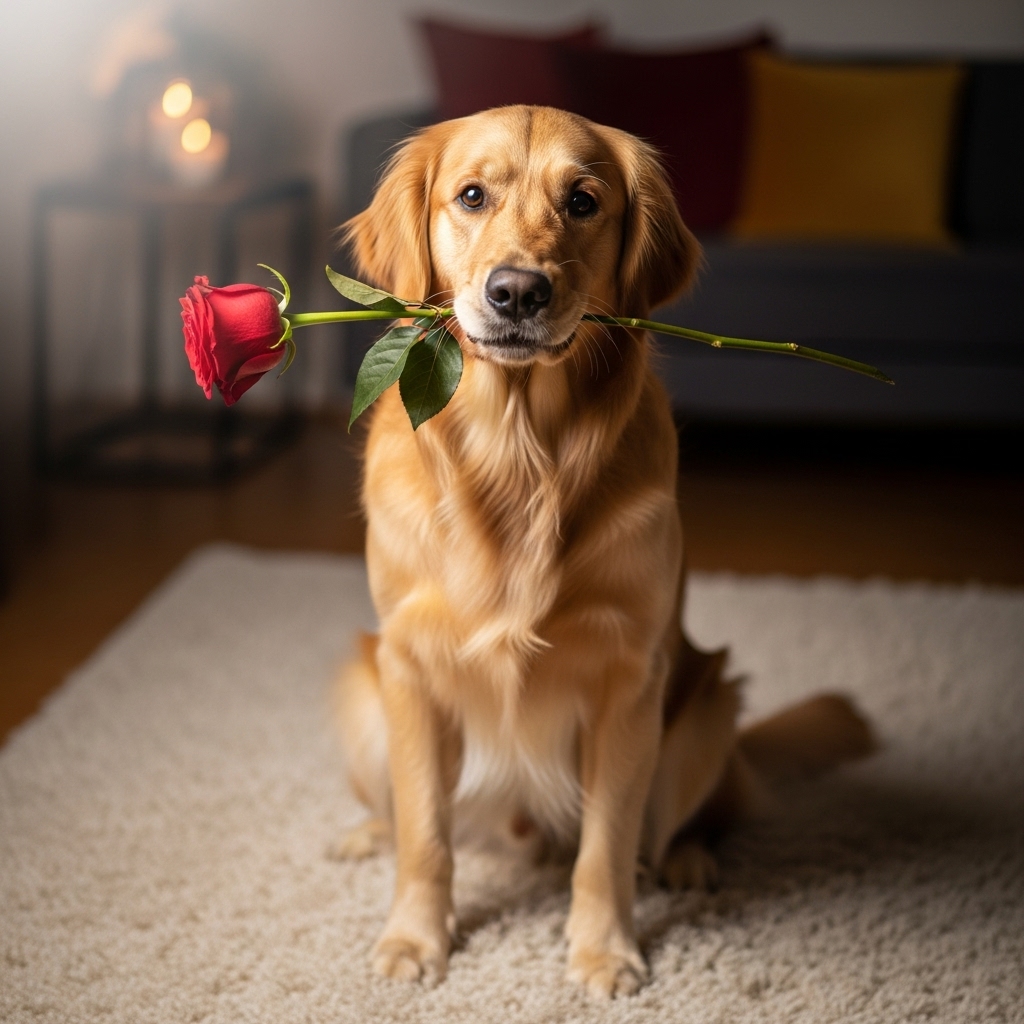 The Bachelor Dog: How To Teach Your Pup To Hold A Rose Gently