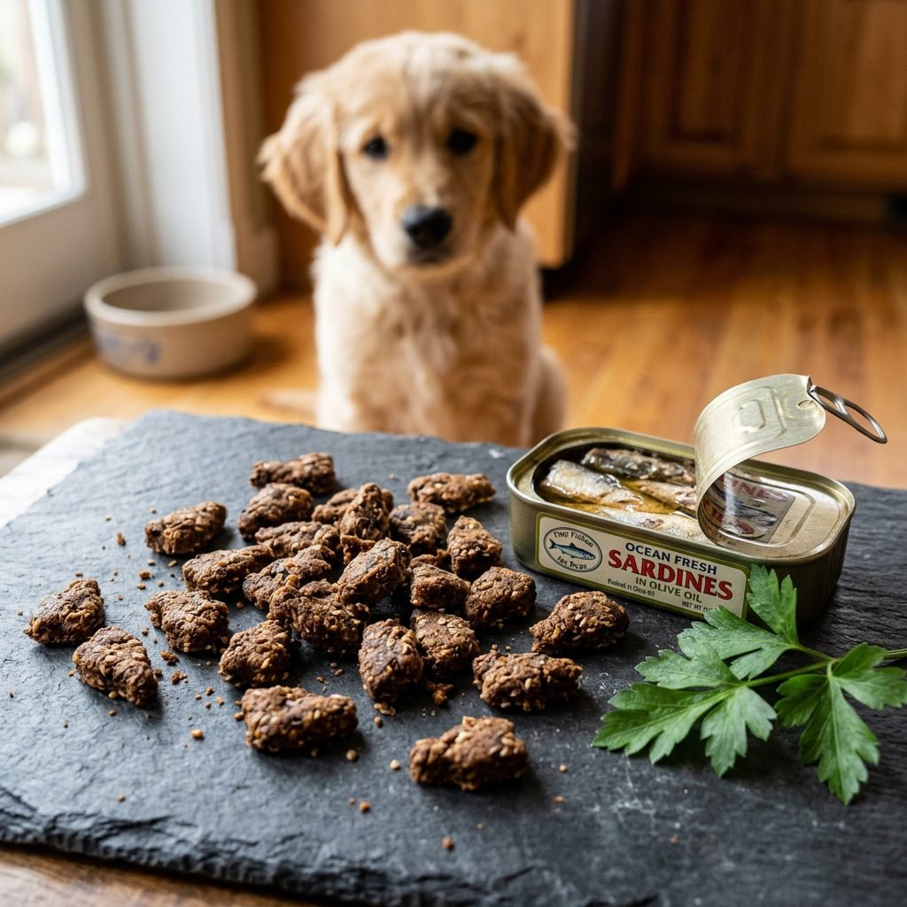 These Smelly 4-Ingredient Sardine Training Dots Make Puppies Master Any Trick