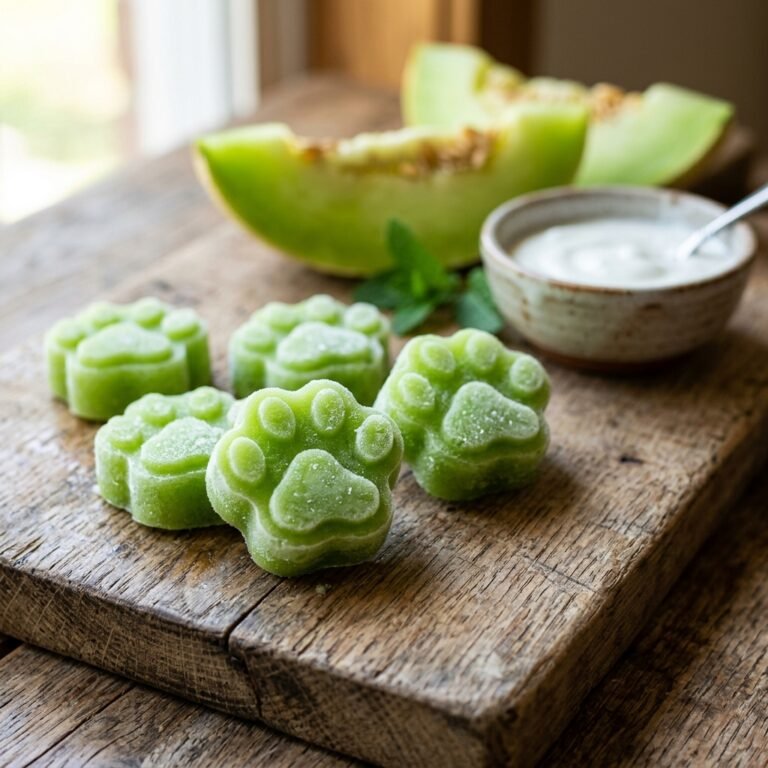 Clean Your Dog's Gut With These 3-Ingredient Frozen Honeydew Melon Dog Treats