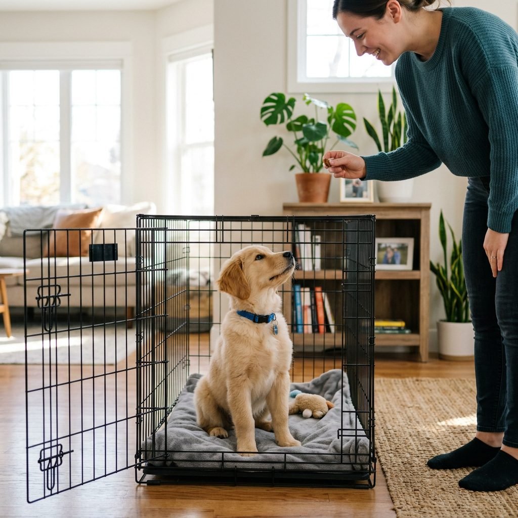 No More Bolting! The 3-Step Trick to Teach Your Puppy to Wait Calmly at the Crate Door
