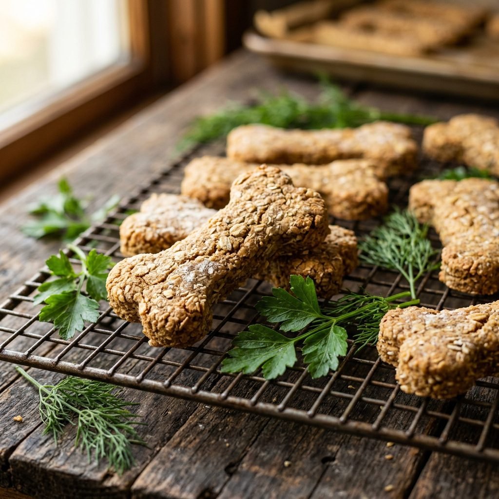 Say Goodbye to Stinky Dog Breath Instantly With These Dill and Parsley Biscuits!